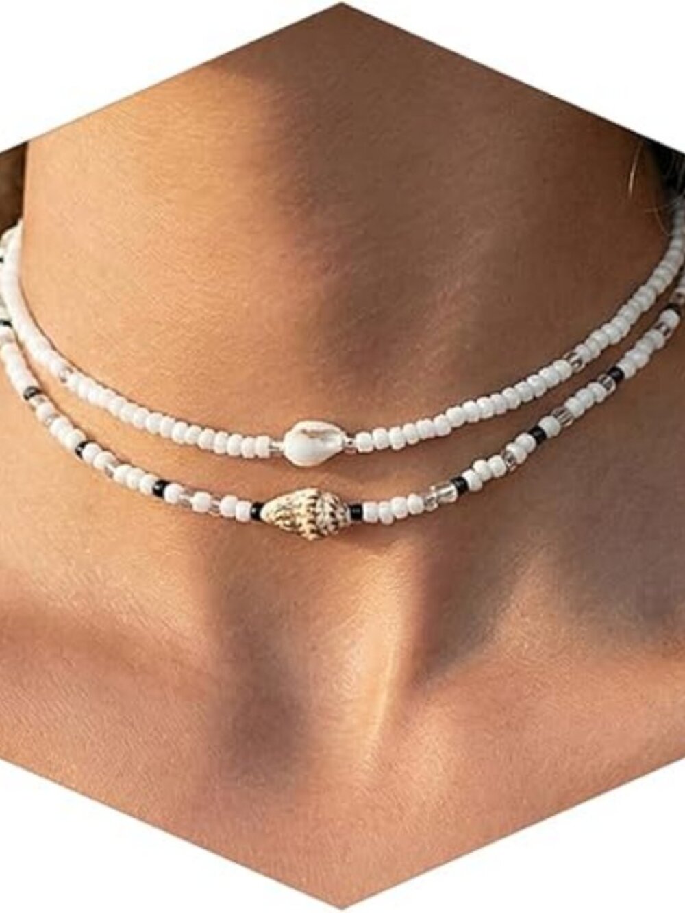 Cowrie Shell Surfer Choker Necklace Set Hawaiian Beach Boho Summer Jewelry